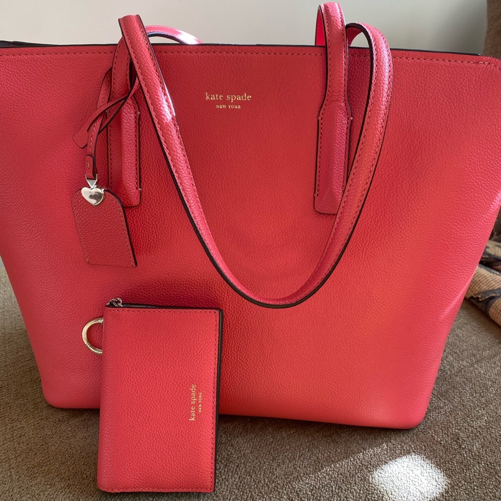 Kate Spade Peach Melba Margaux Tote and NWT wallet